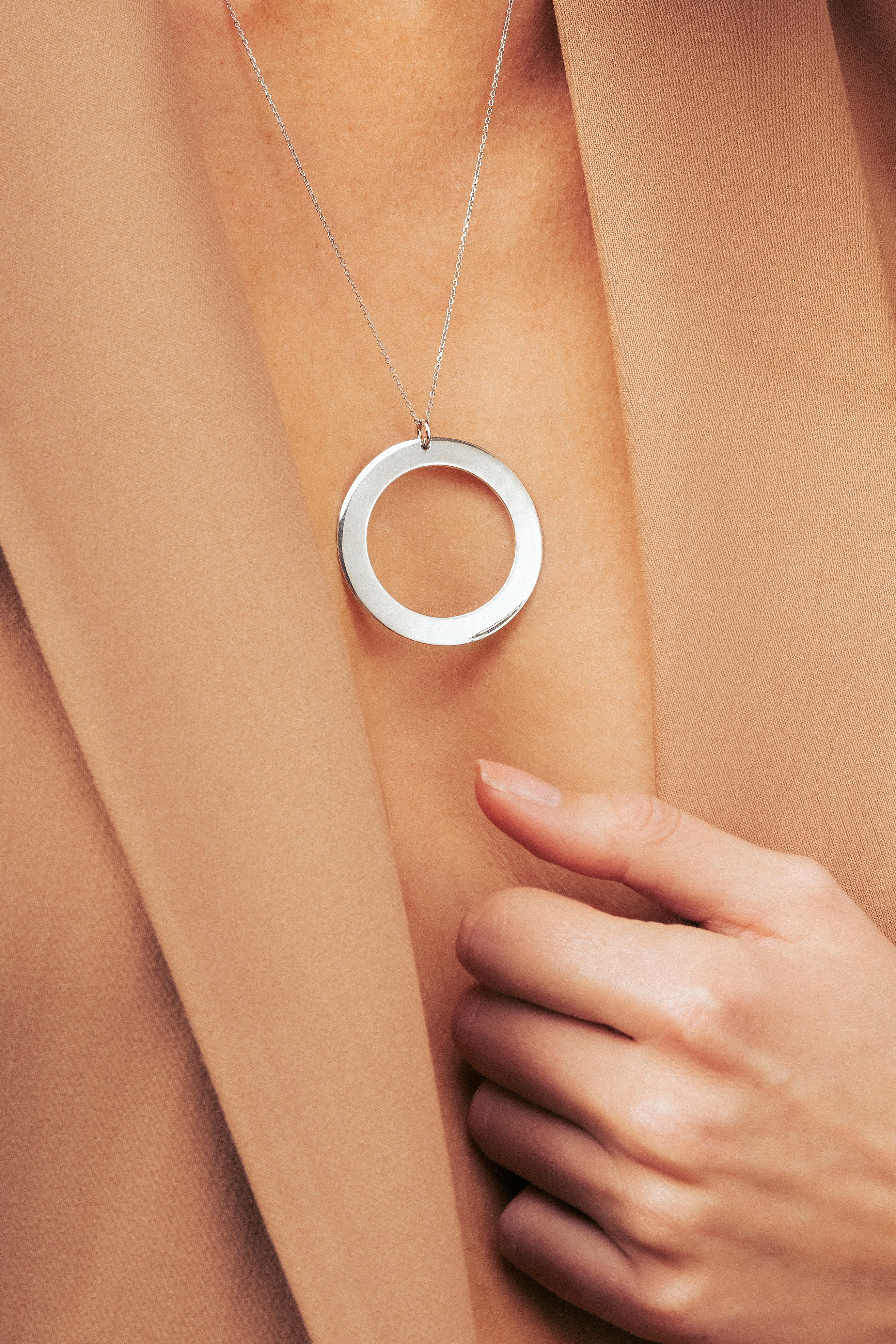 Necklace SOLID CIRCLE 925 silver