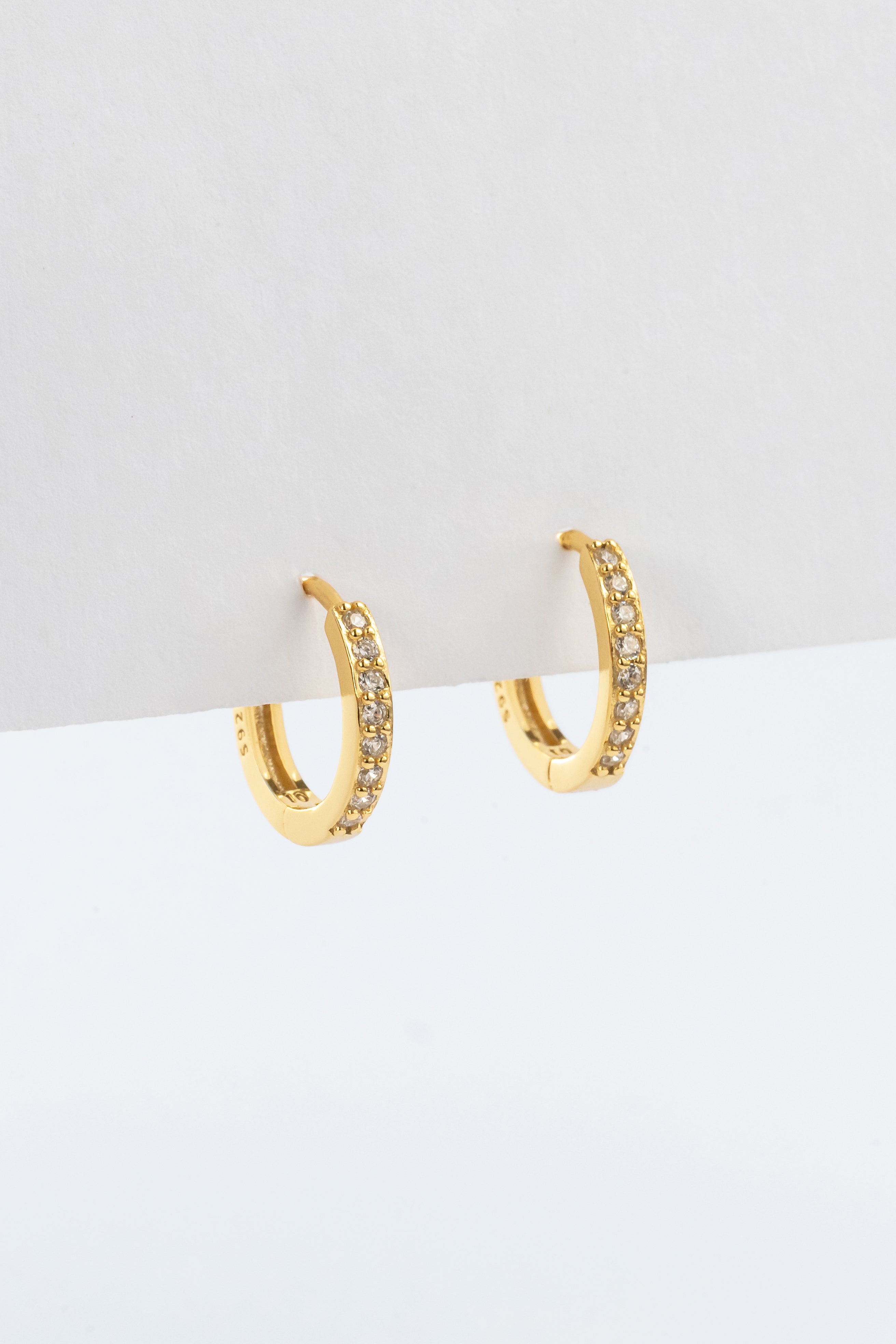 Auskarai Shiny Hoop Gold