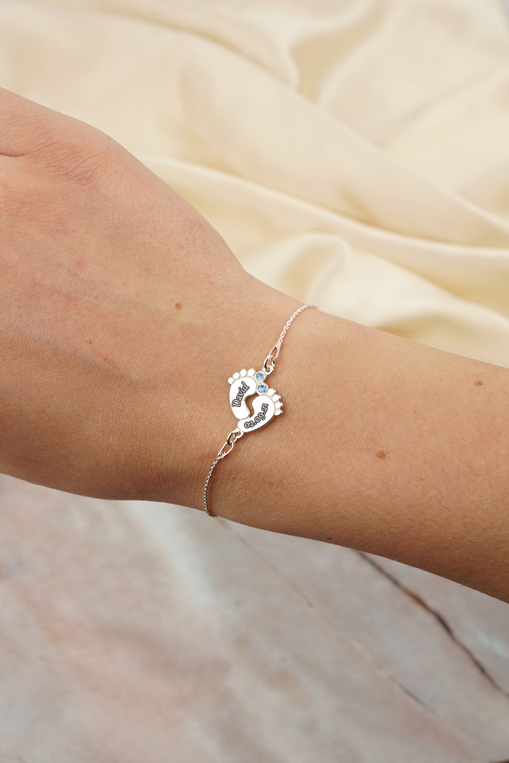 Bracelet BABY FEET | NAME & DATE