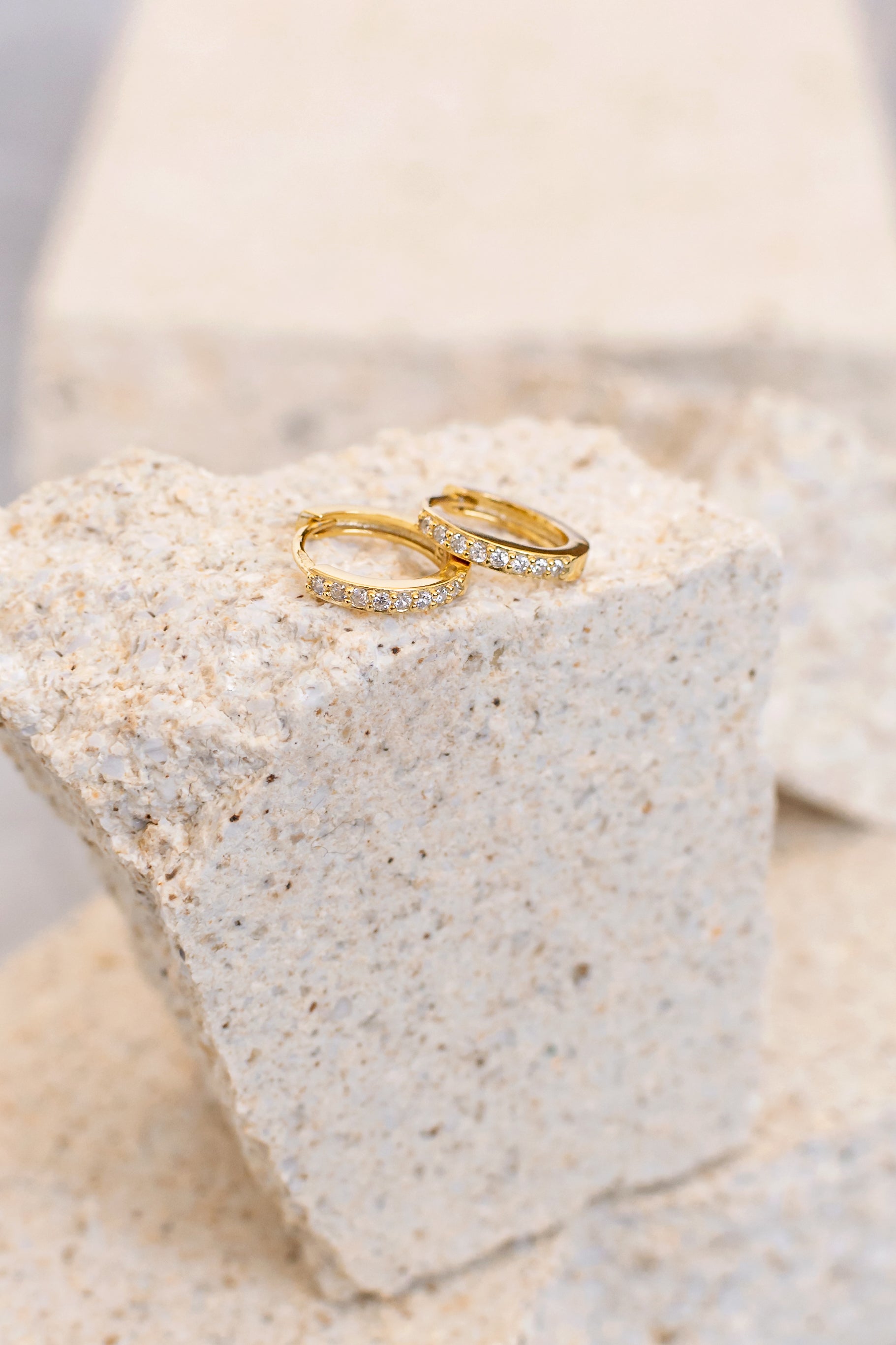 Auskarai Shiny Hoop Gold