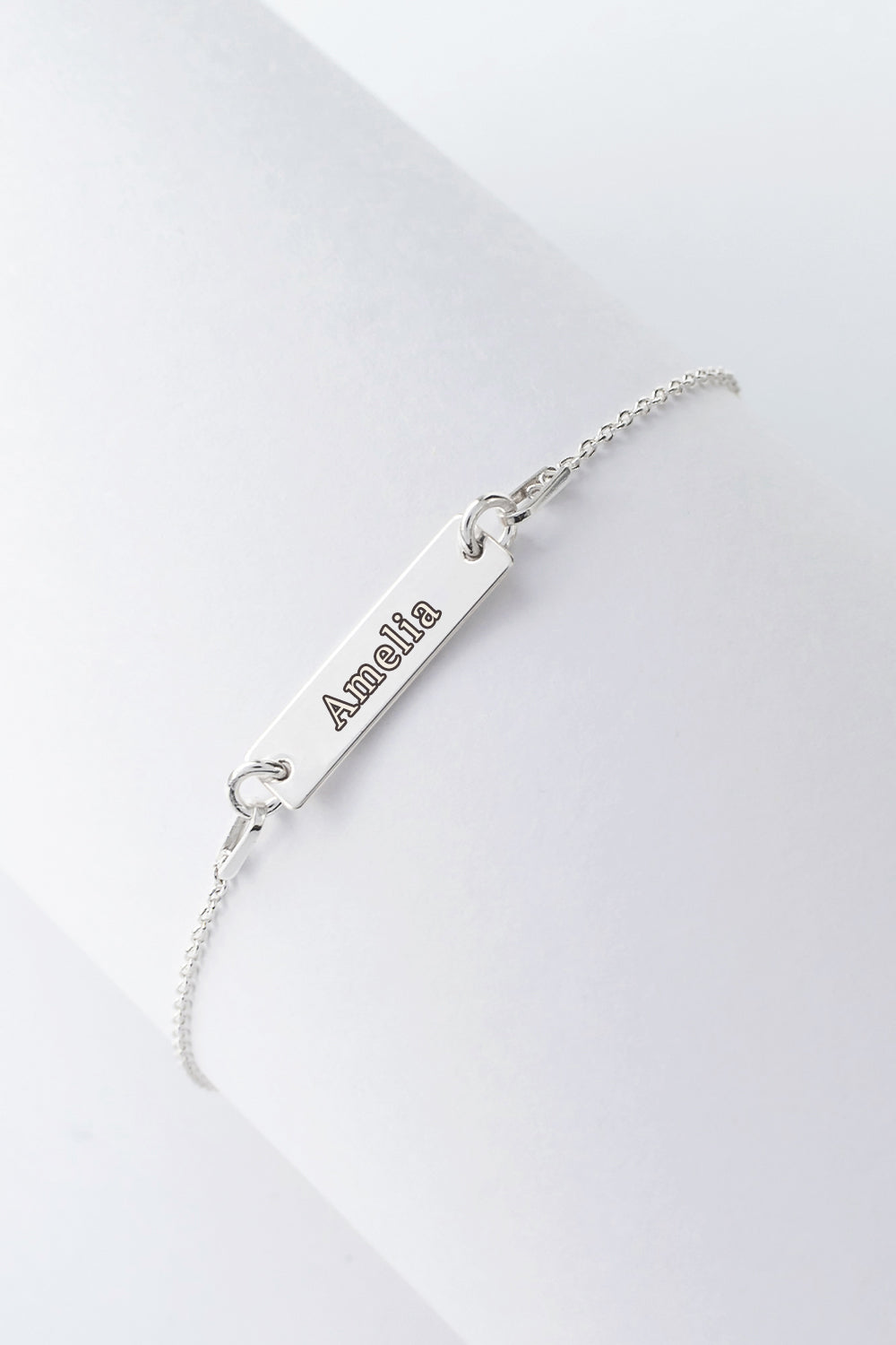 Engravable bracelet Bar Silver