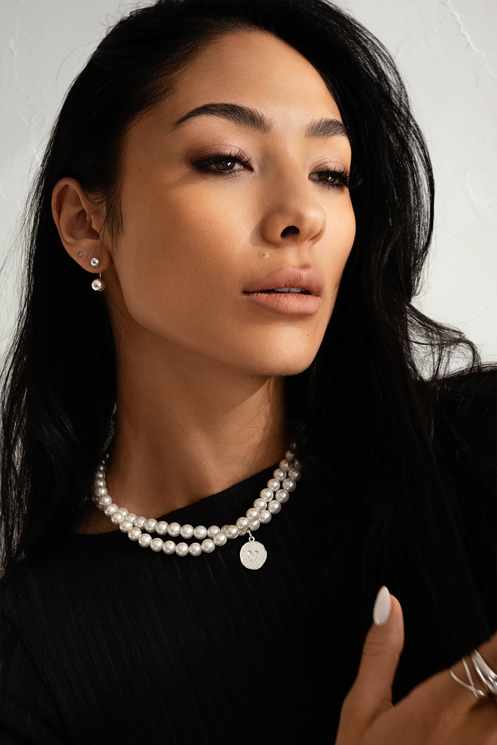 Auskarai Bubble Duo Silver