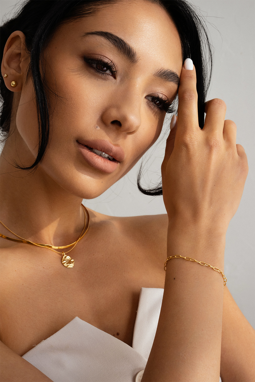 Bracelet Chain Pearl 12 mm Gold