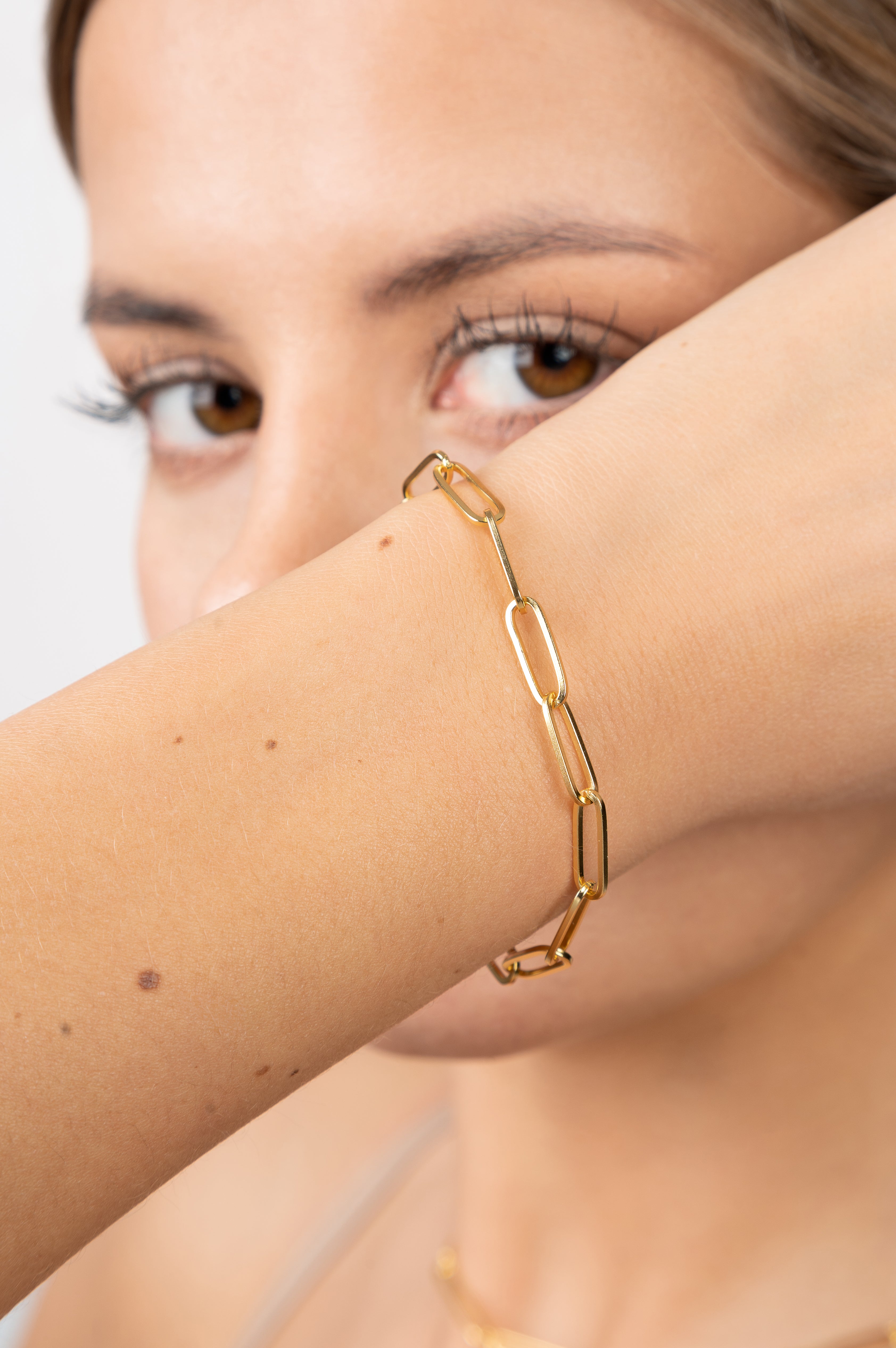 Gold-plated bracelet WIDE CHAIN 925 silver