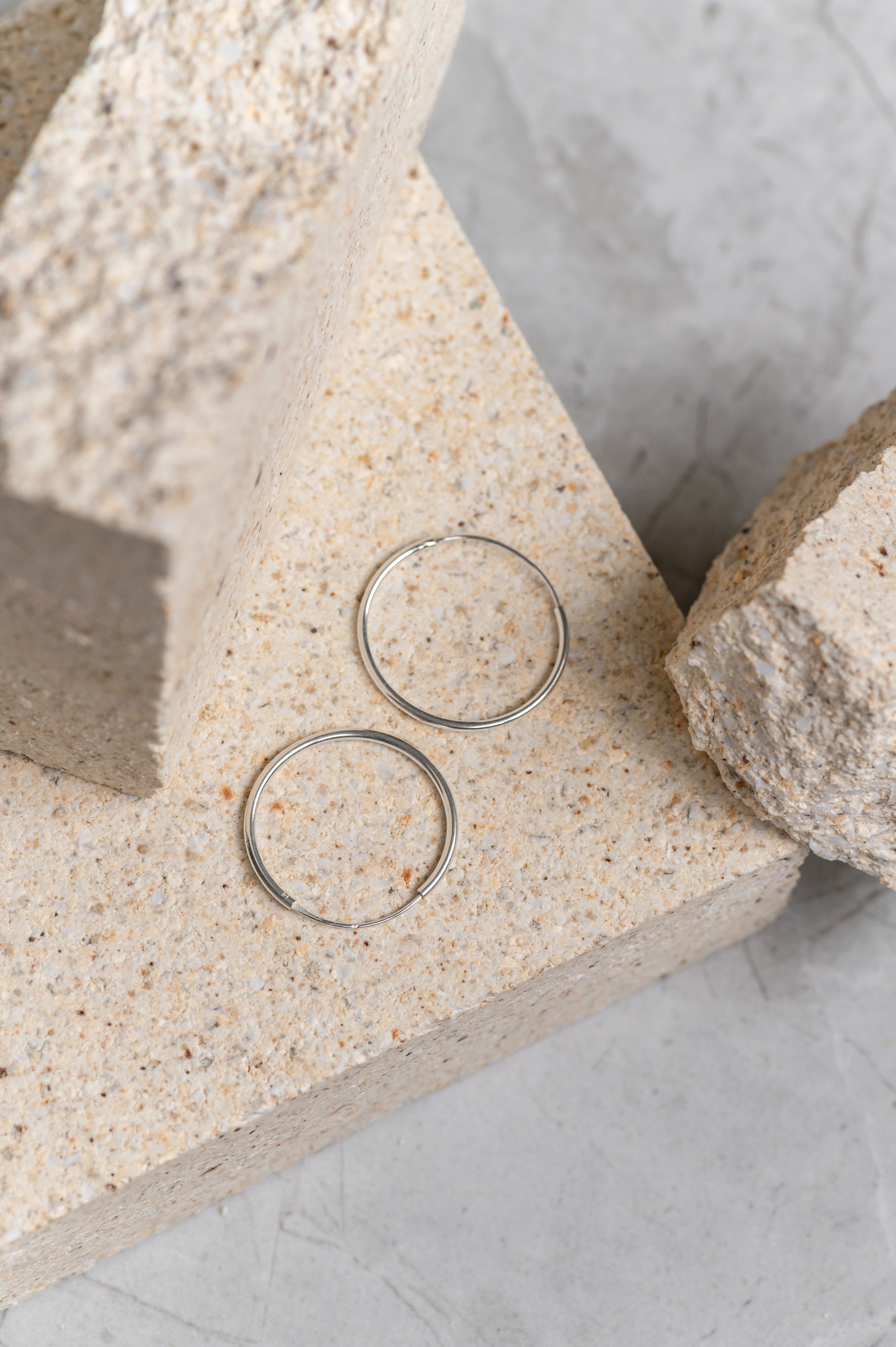 Earrings HOOP (25mm) 925 sidabras