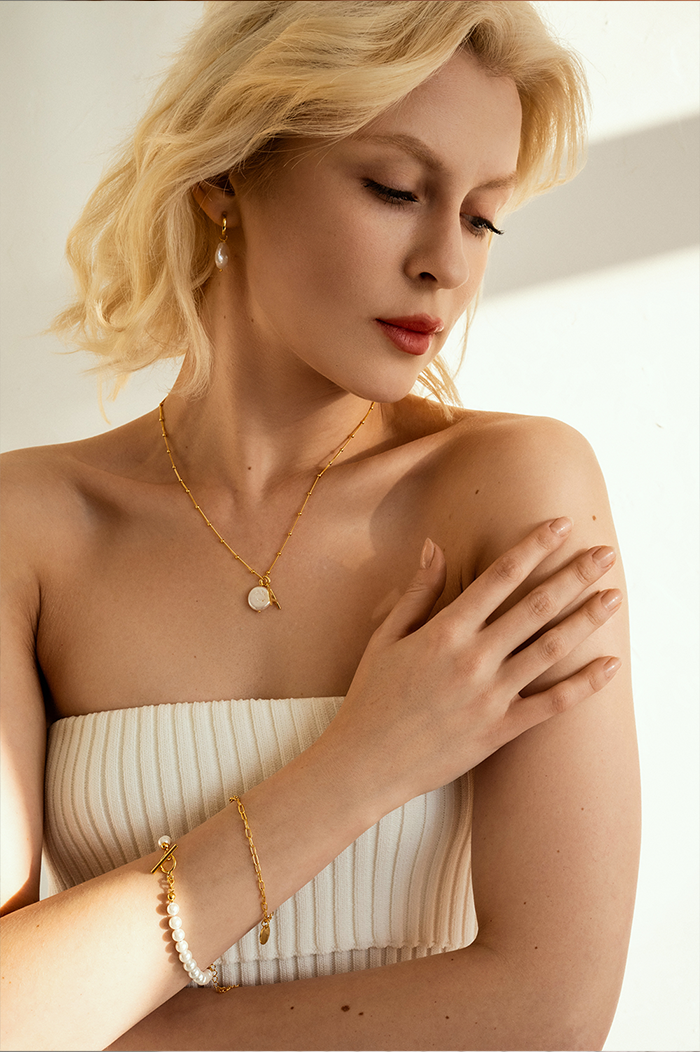 Graviruojama apyrankė Chain Charm Gold