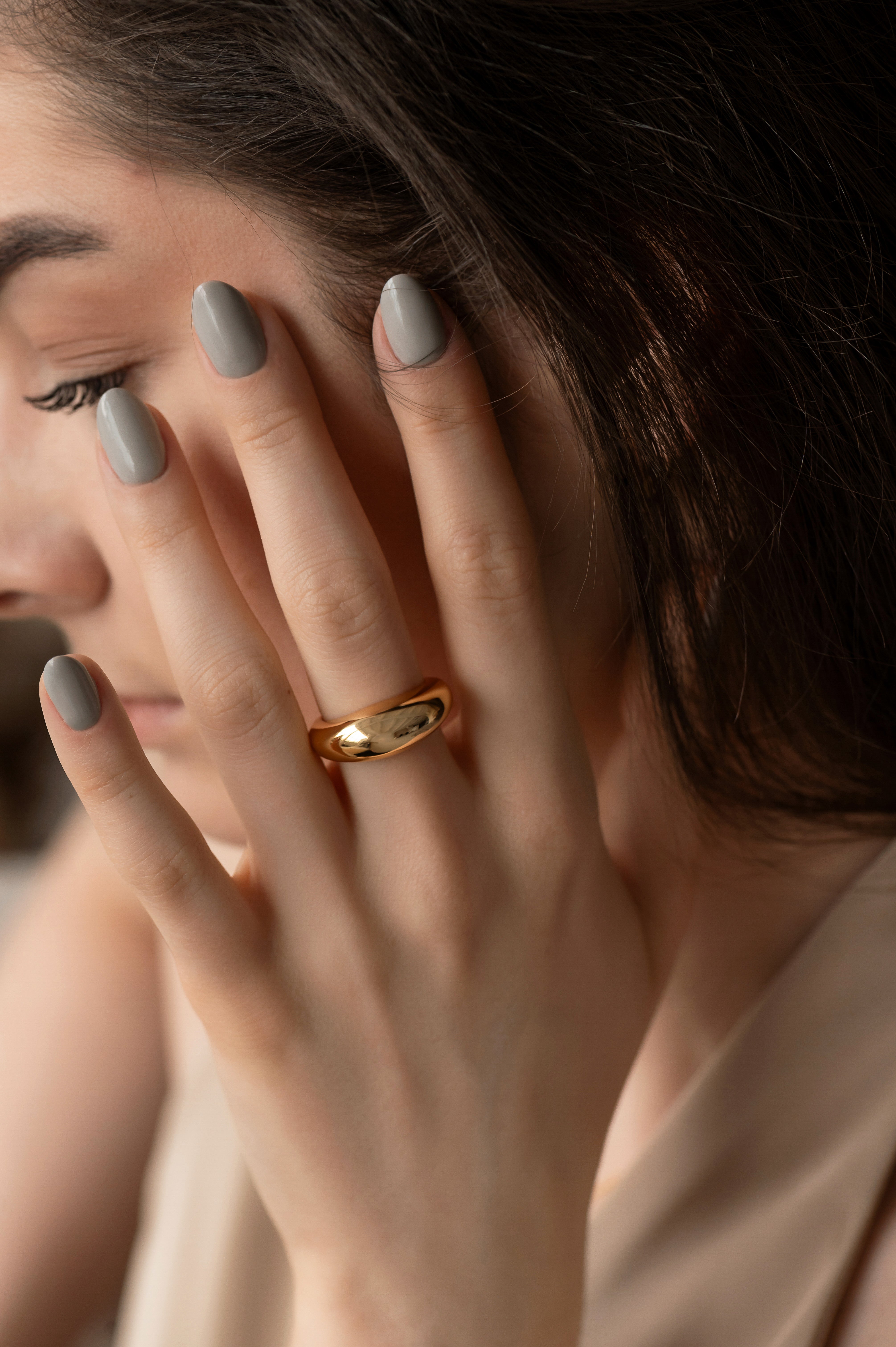 Žiedas Open Dome Gold