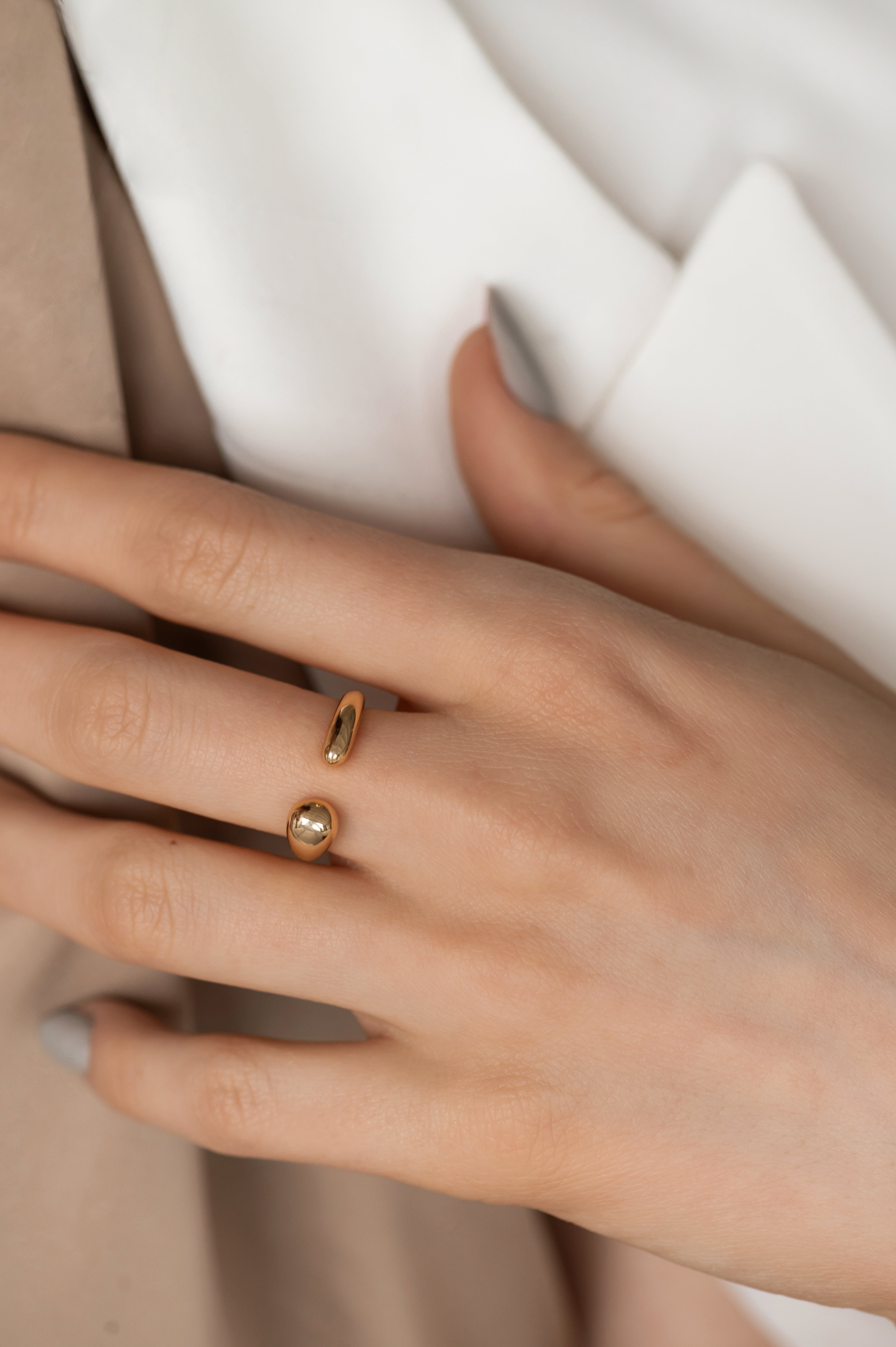 Žiedas Fluid Dome Gold