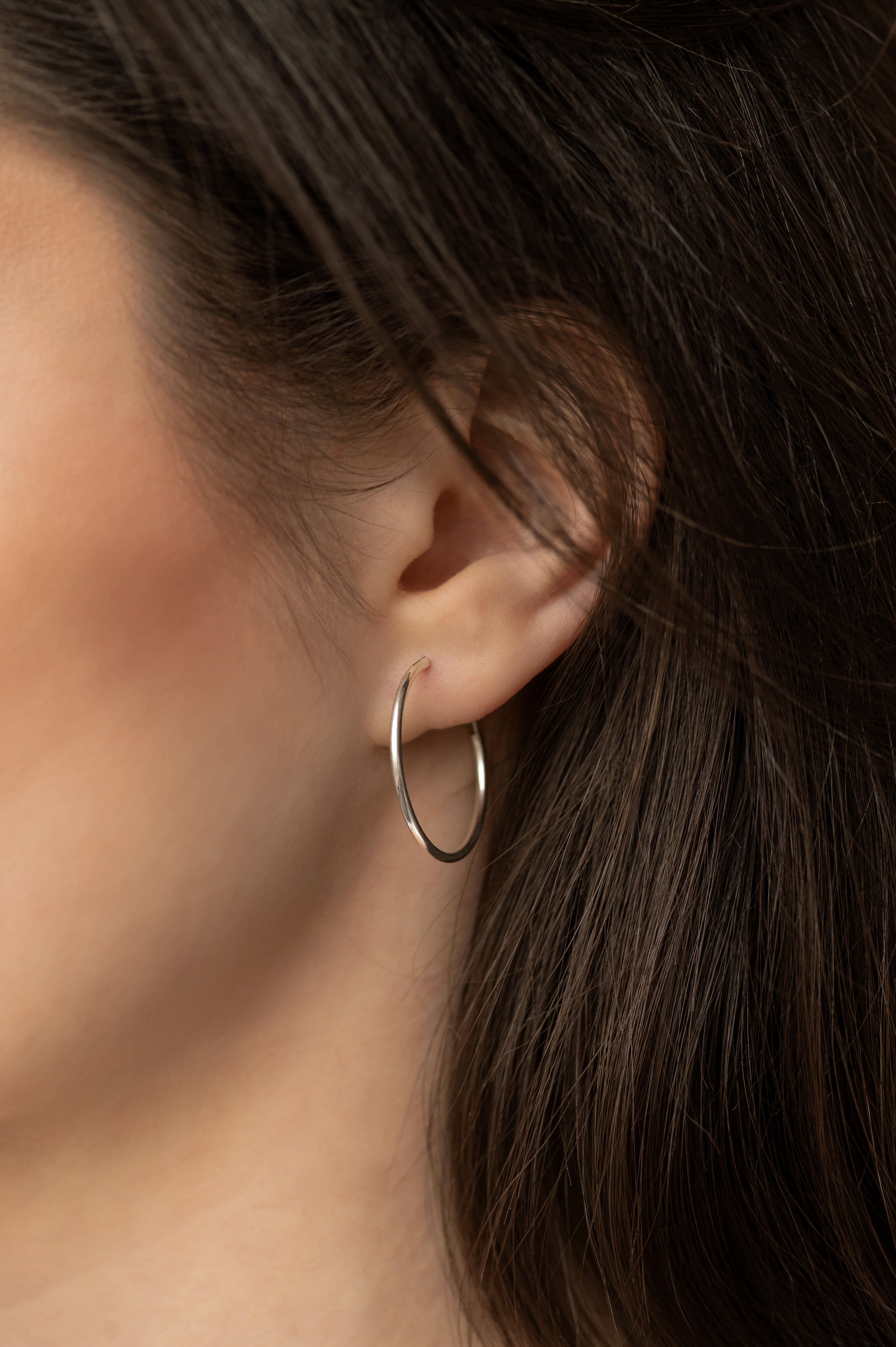 Earrings HOOP (25mm) 925 sidabras