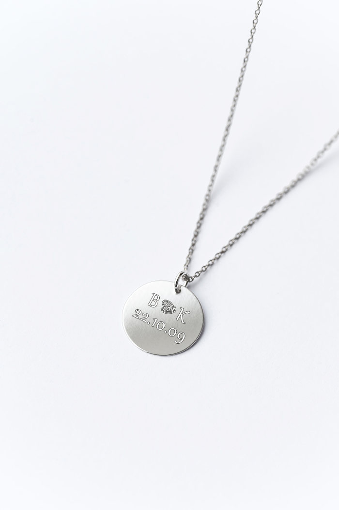 Gravēta kaklarota Plate Silver