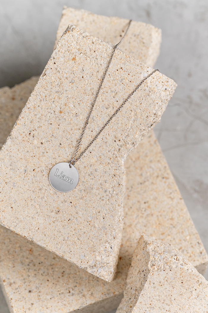 Gravēta kaklarota Plate Silver