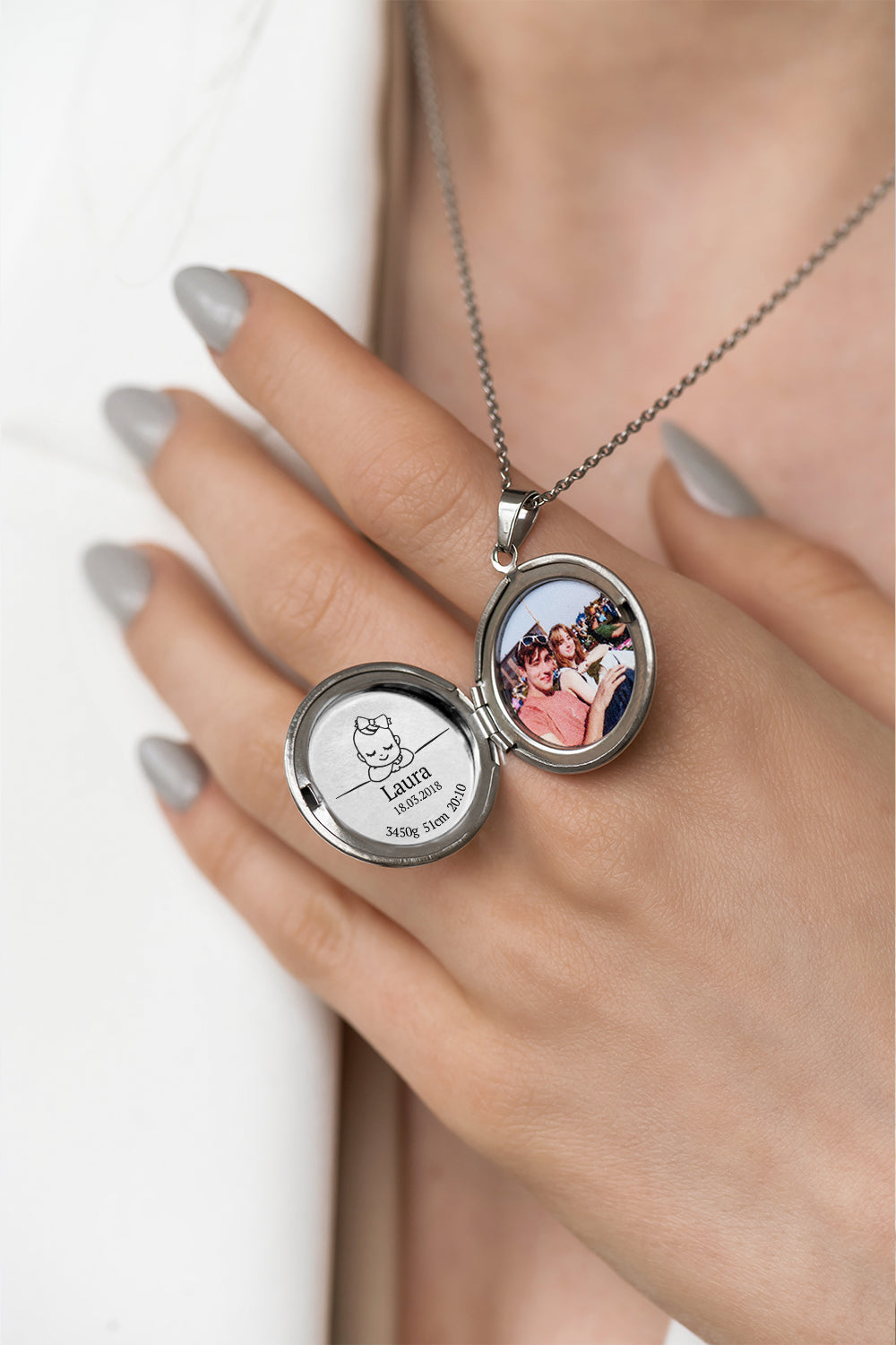 Kaklo papuošalas LOCKET | BABY BIRTH