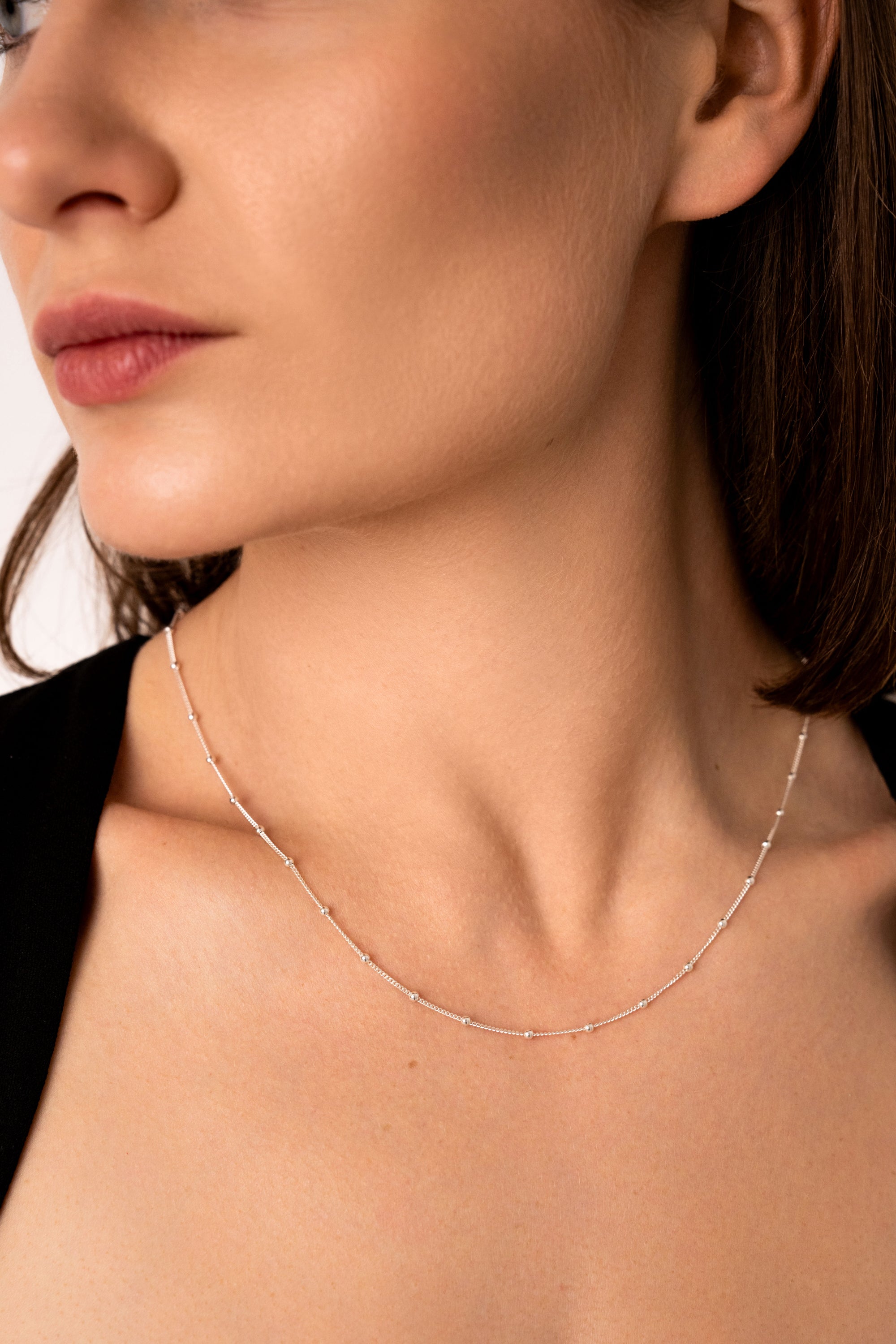 Necklace Dotted Silver