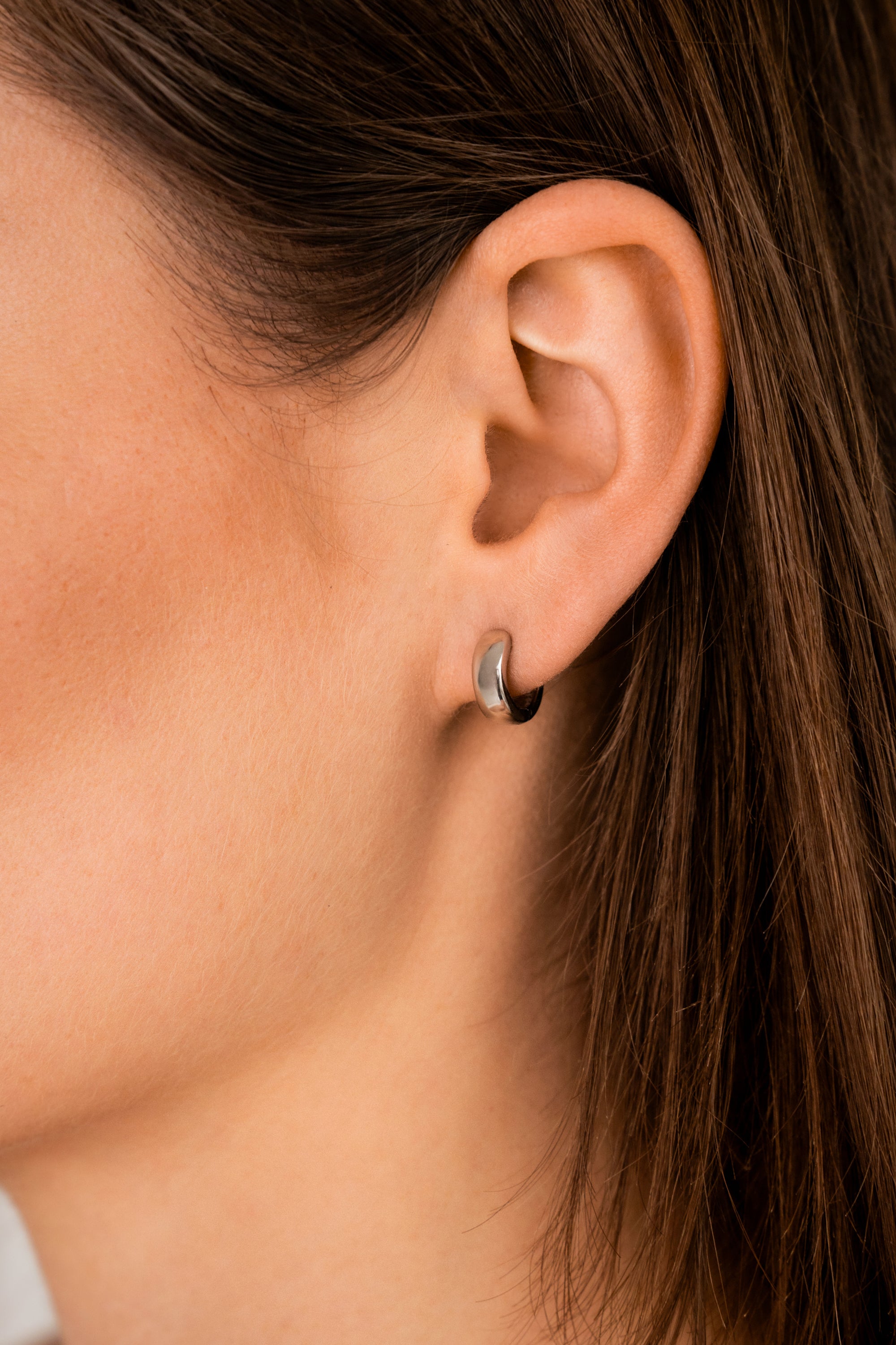 Auskarai Little Hoop Silver