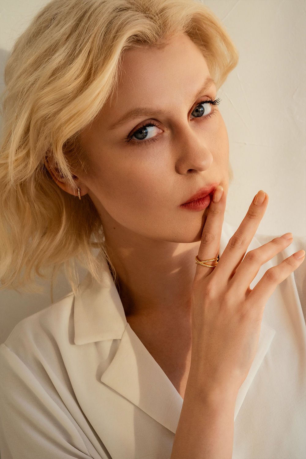 Auskarai Shiny Hoop Gold