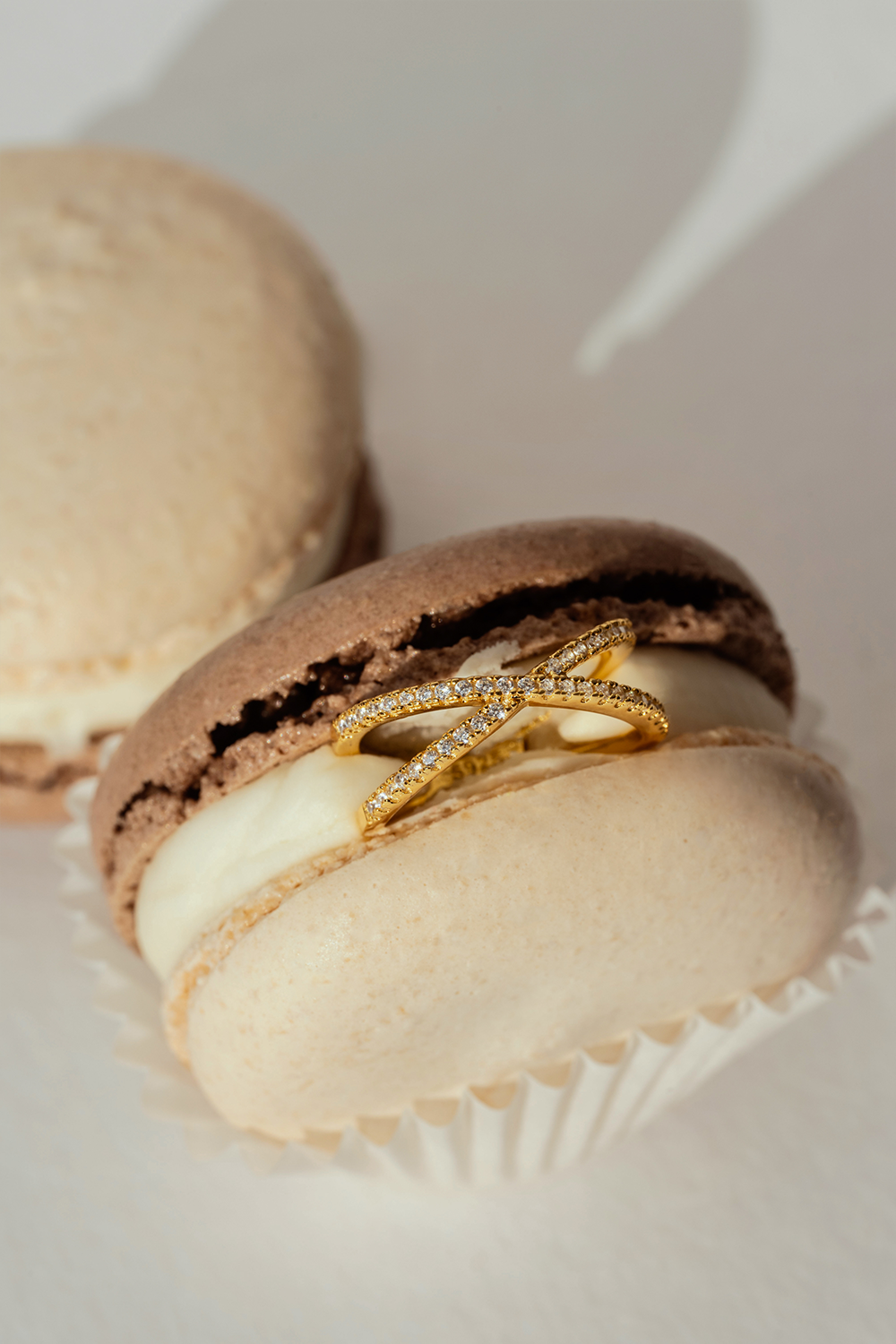 Žiedas Sparkle Crossed Gold