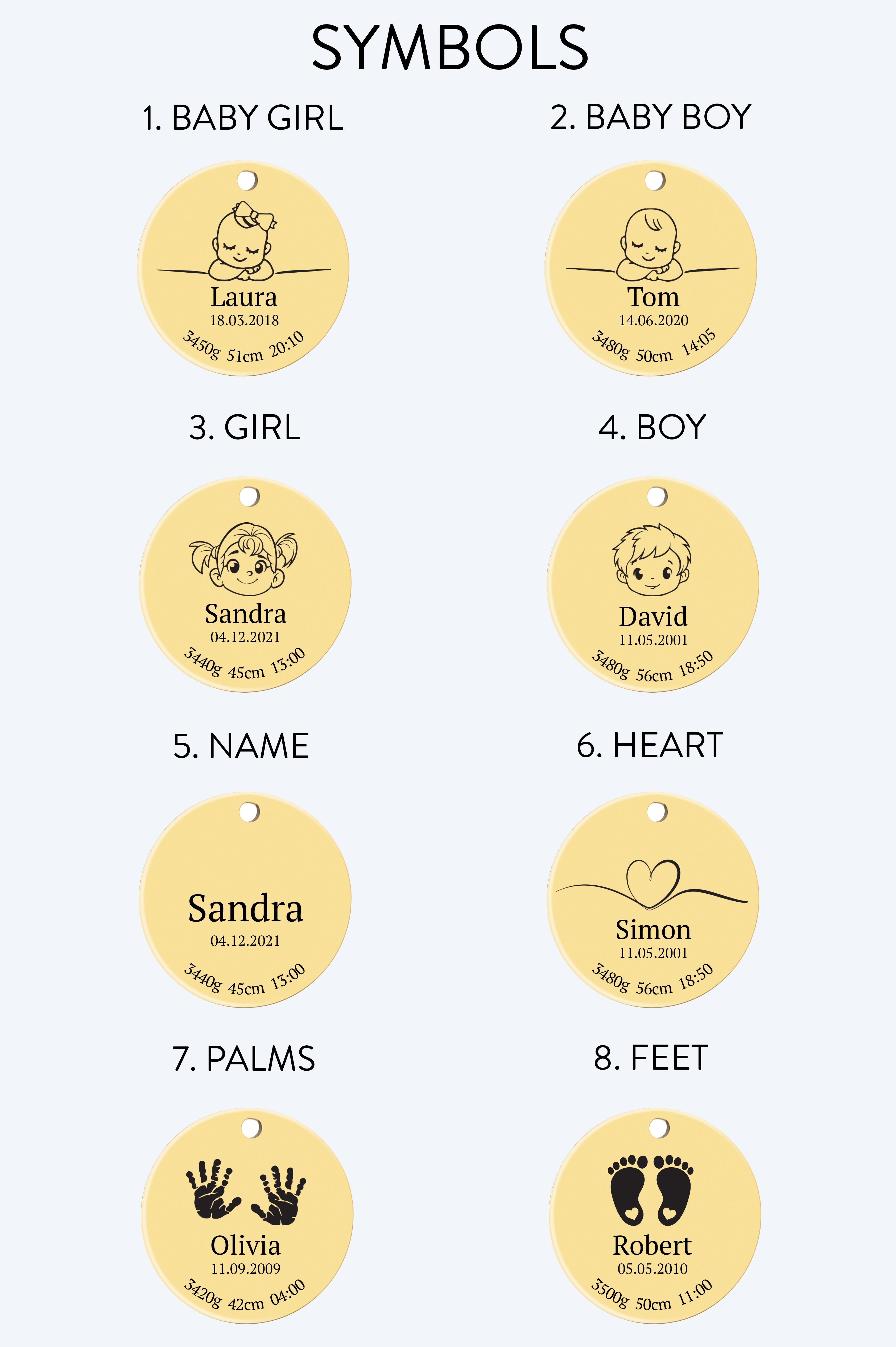 Gravēta kaklarota Dotted Layered Baby Birth