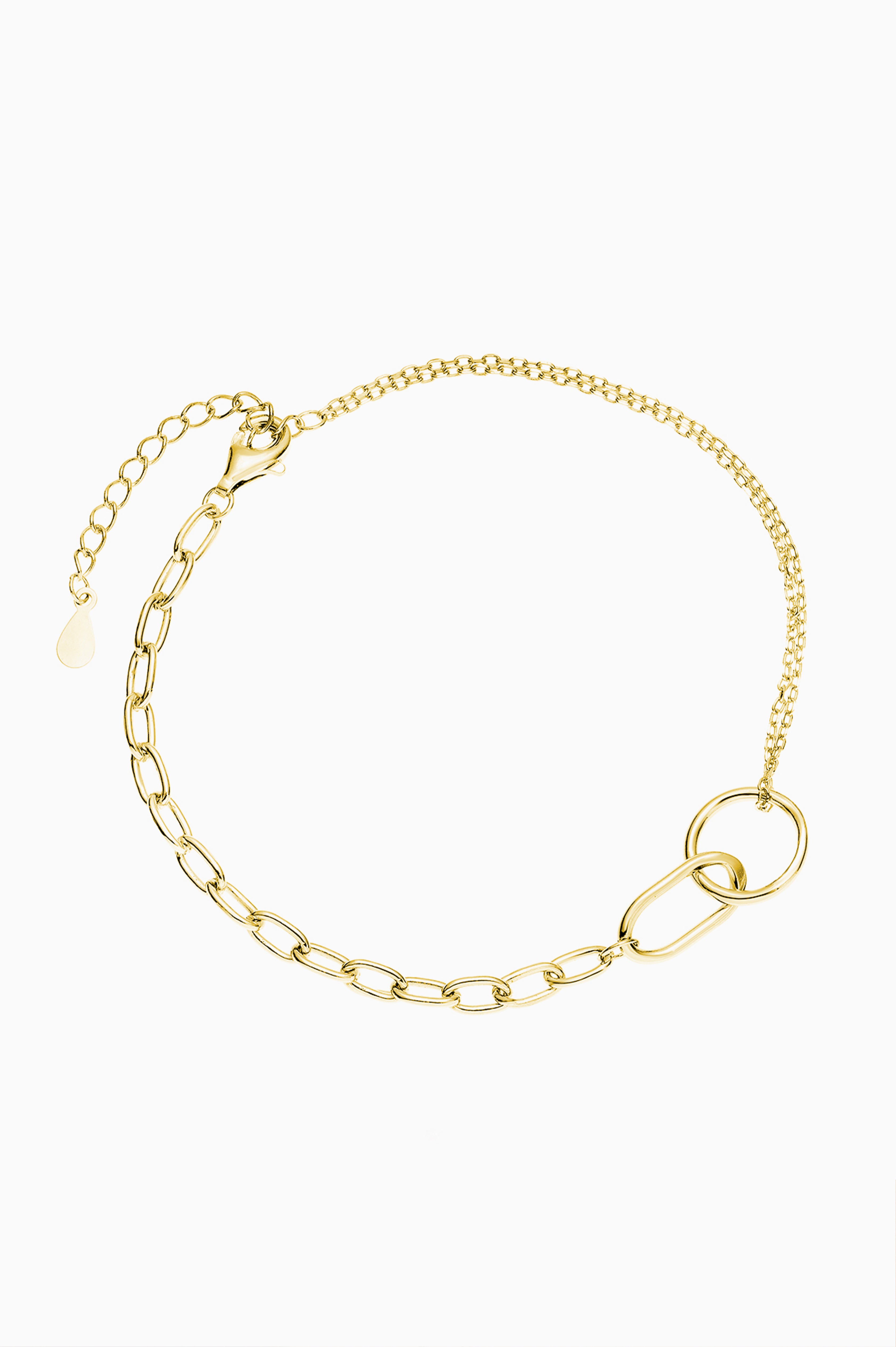 Gold-plated bracelet MIXED CHAIN 925 silver