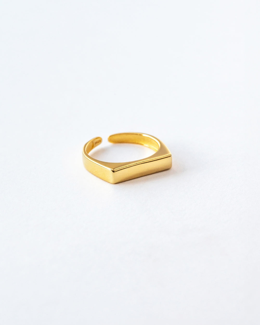 Gold-plated ring BAR 925 silver