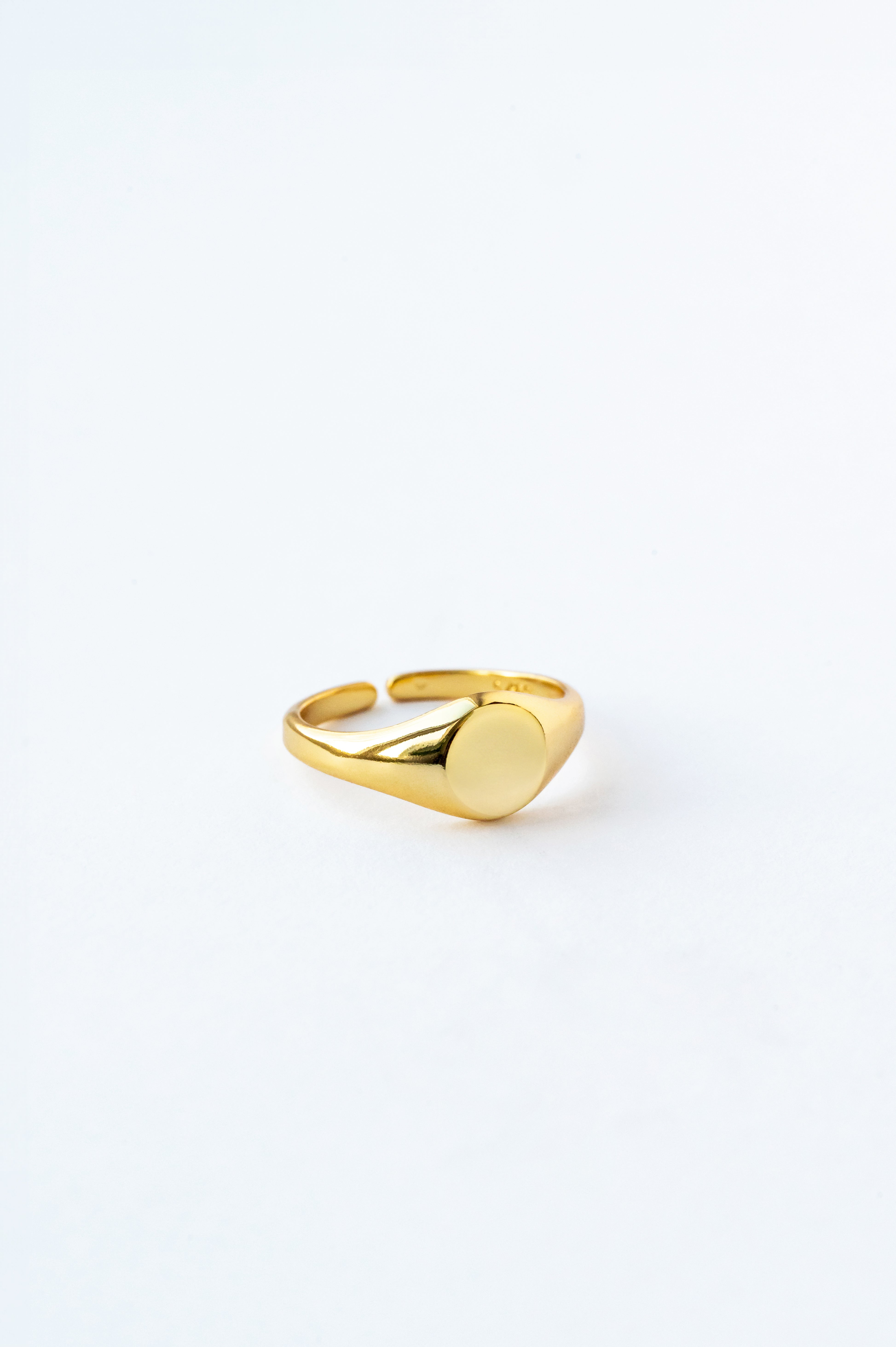 Gold-plated ring ROUND 925 silver