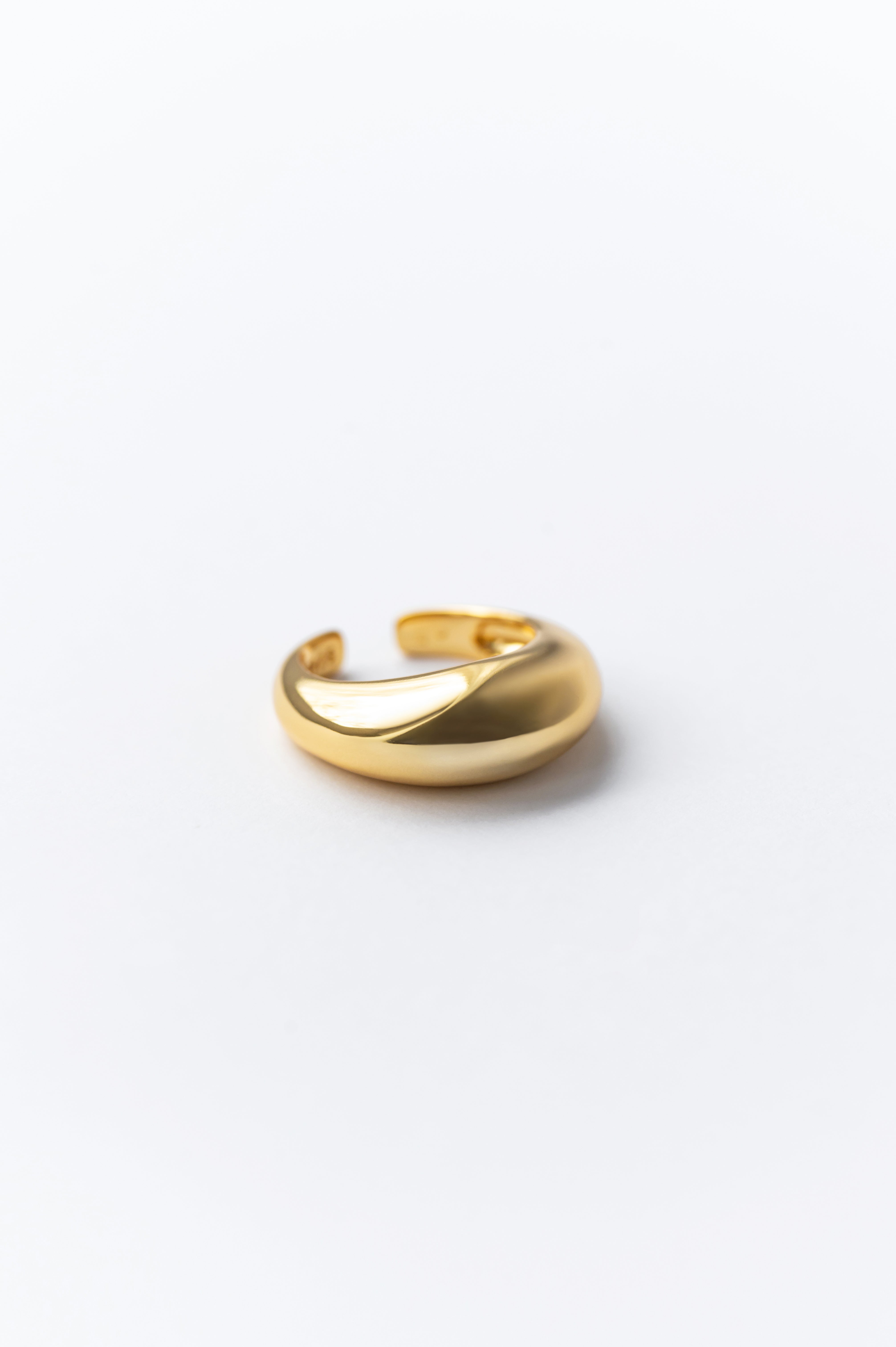 Gold-plated ring OPEN DOME 925 silver