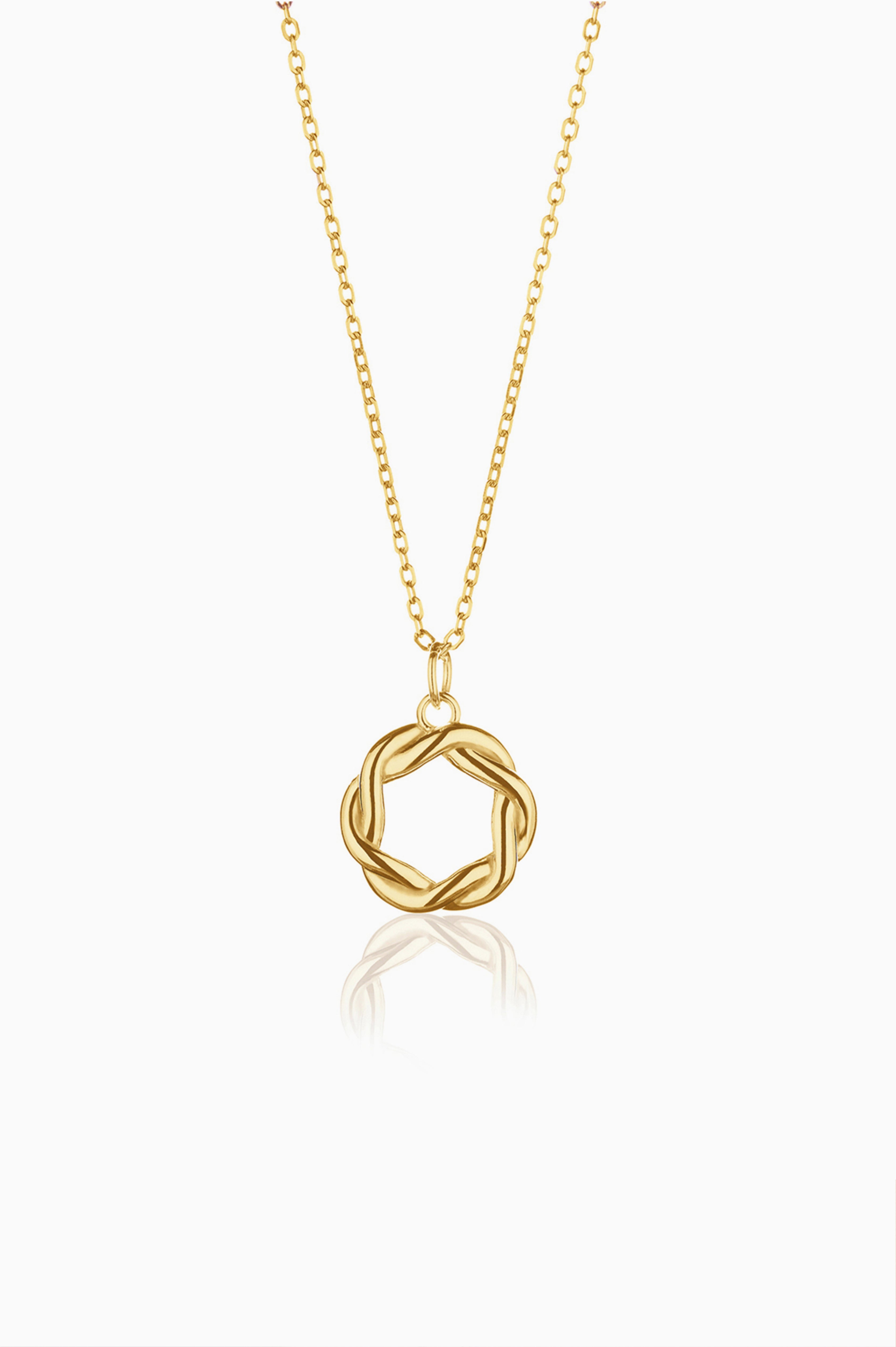 Gold-plated necklace TWISTED 925 silver