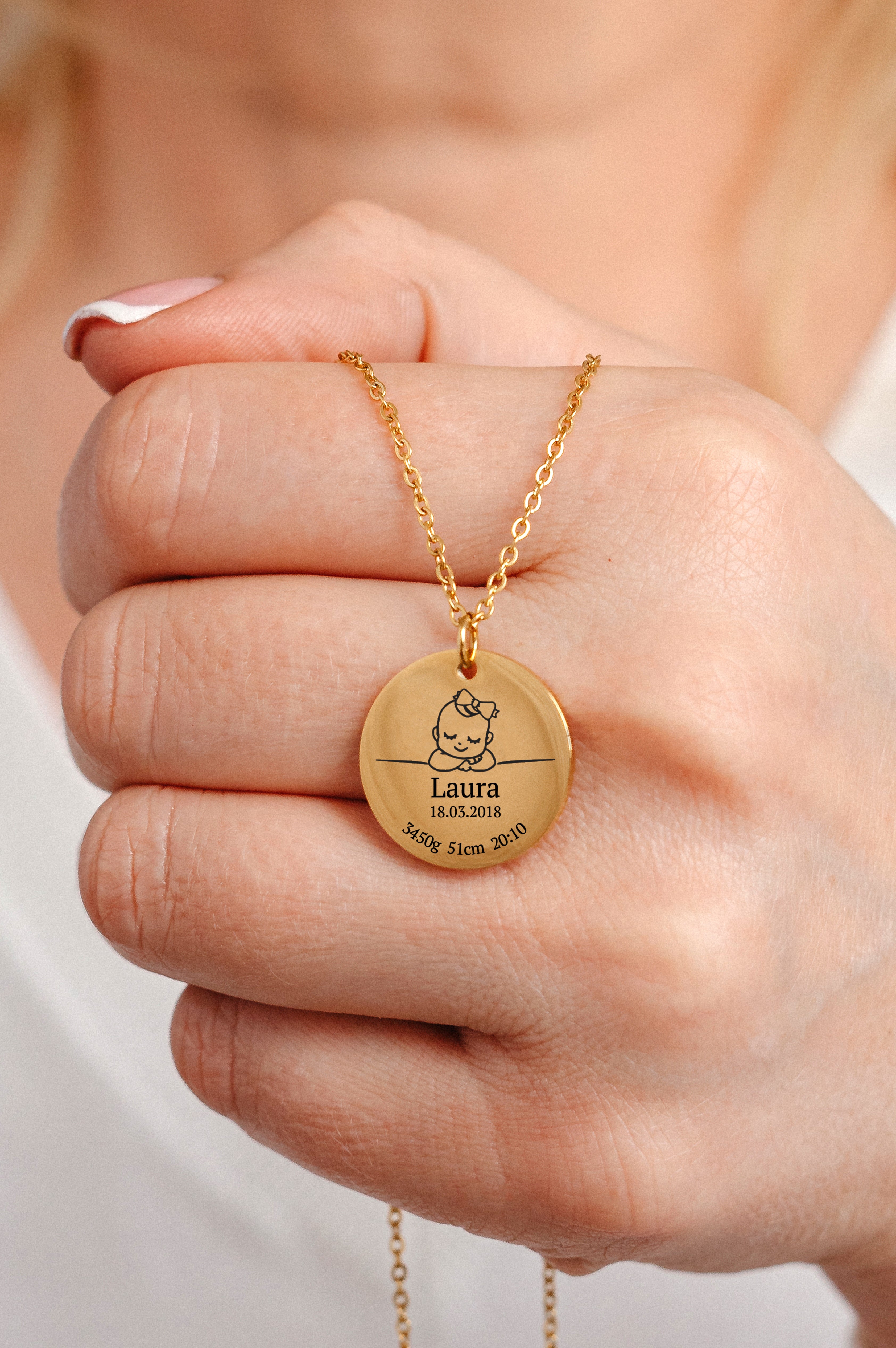 Necklace OVAL | BABY BIRTH
