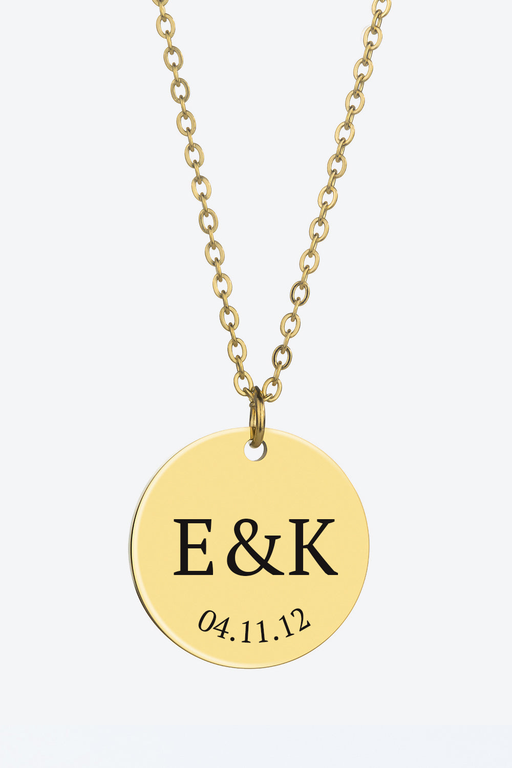 Necklace OVAL | INITIAL & DATE